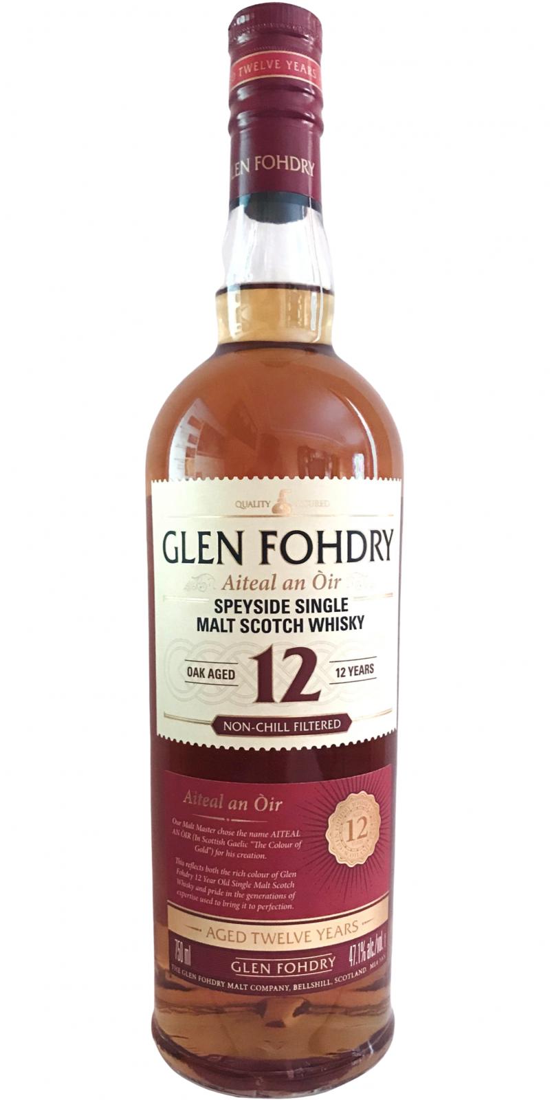 Glen Fohdry 12yo Single Speyside Malt Scotch Whisky 47.1% 750ml