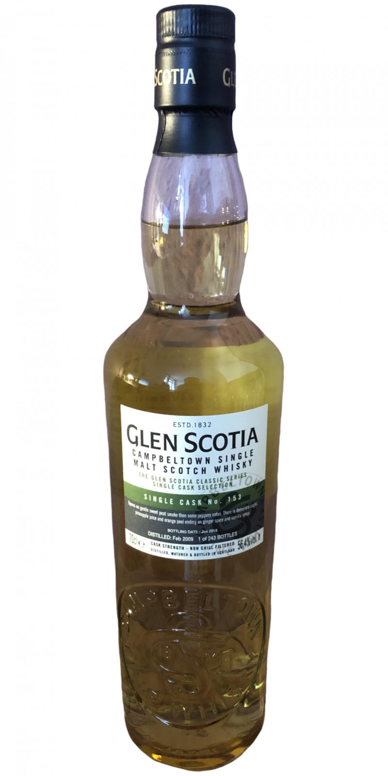 Glen Scotia 2009 Limited Edition Single Cask #153 56.4% 700ml