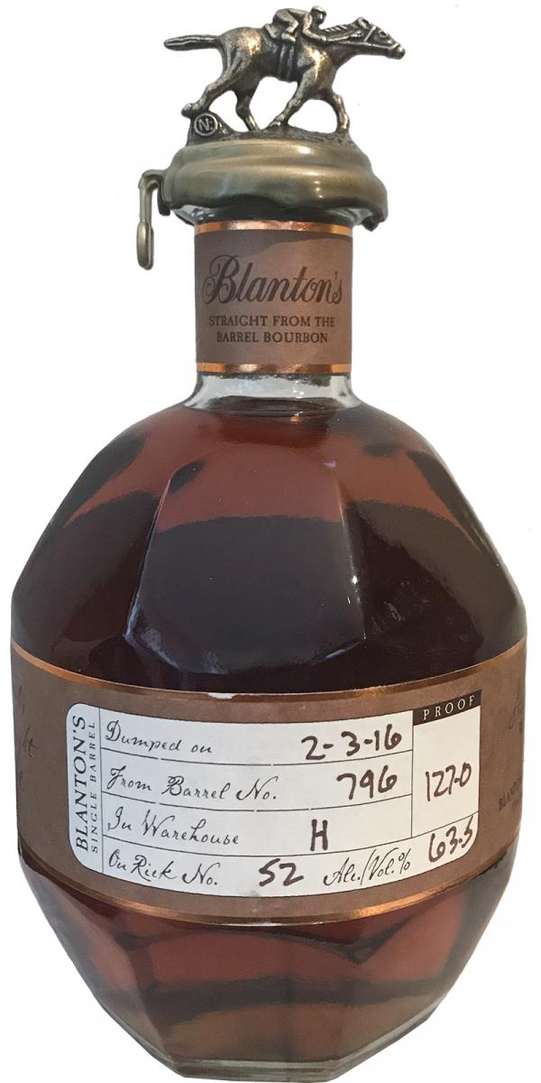 Blanton's Straight from the Barrel #796 63.5% 750ml