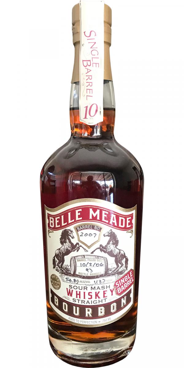 Belle Meade Bourbon 2006 Single Barrel #2007 Original Wine Club 56.85% 750ml