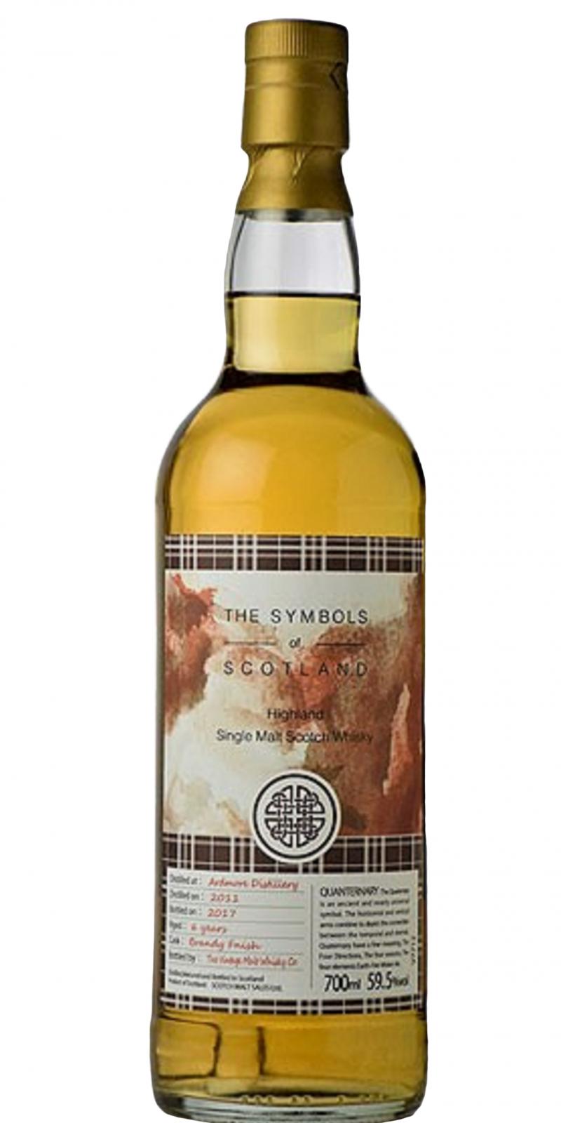 Ardmore 2011 VM The Symbols of Scotland Brandy Finish Scotch Malt Sales Ltd. for Shinanoya 59.5% 700ml