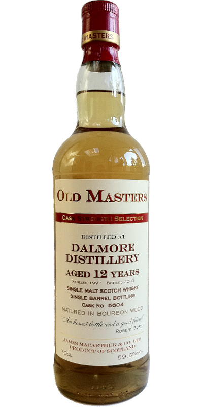 Dalmore 1997 JM Old Masters Cask Strength Selection Bourbon Wood #5604 59.8% 700ml