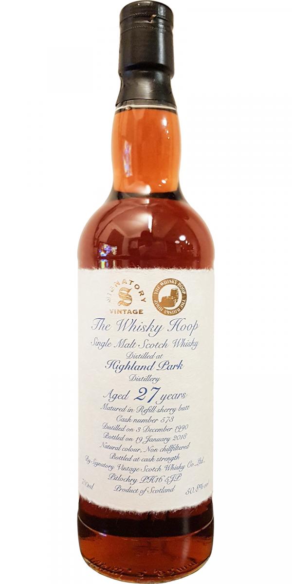 Highland Park 1990 SV Refill Sherry Cask #573 The Whisky Hoop 50.8% 700ml
