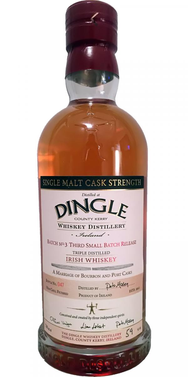 Dingle Single Malt Cask Strength 3rd Small Batch Release Bourbon and Port 59% 700ml