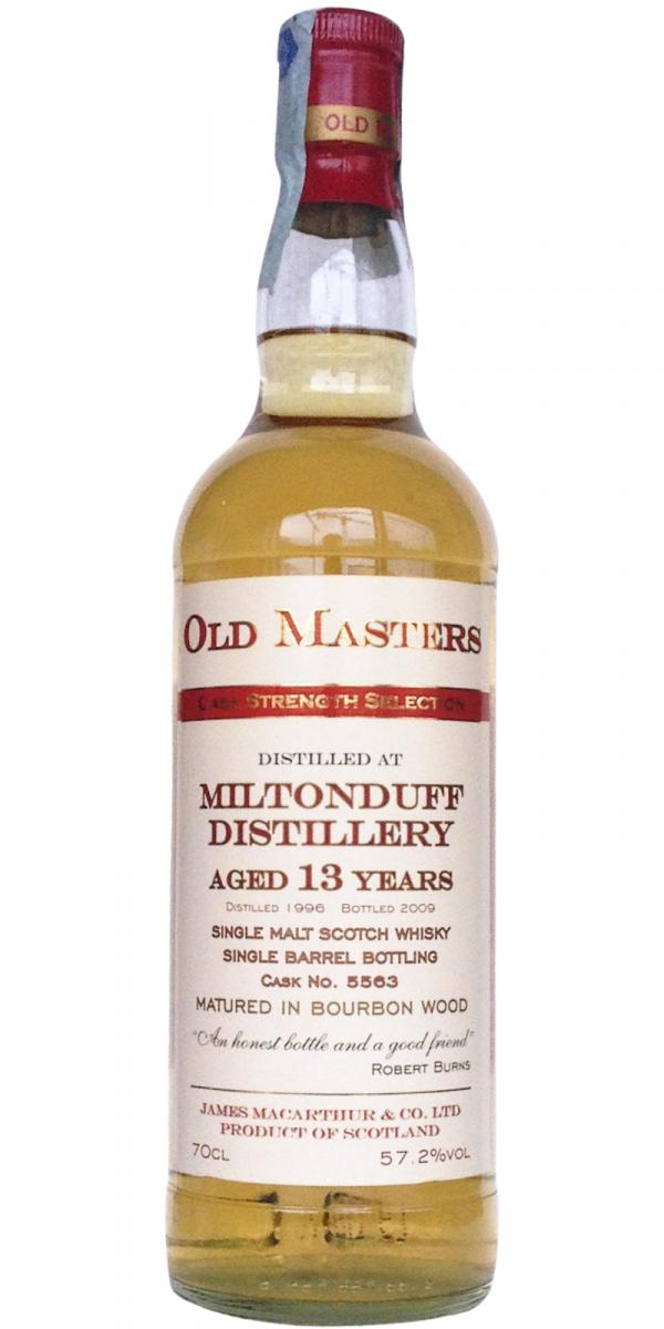 Miltonduff 1996 JM Old Masters Cask Strength Selection Bourbon Wood #5563 57.2% 700ml