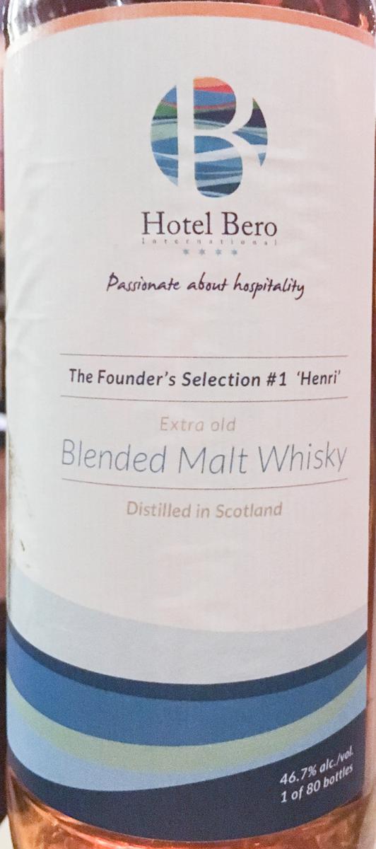 Blended Malt Whisky The Founder's Selection Henri 46.7% 700ml