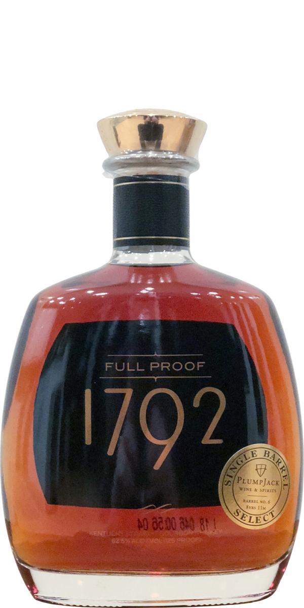 1792 Full Proof Single Barrel Select New Charred White Oak PlumpJack Wine & Spirits 62.5% 750ml