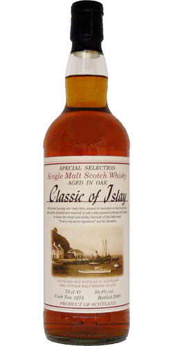 Classic of Islay Vintage 2009 JW #1274 58% 700ml