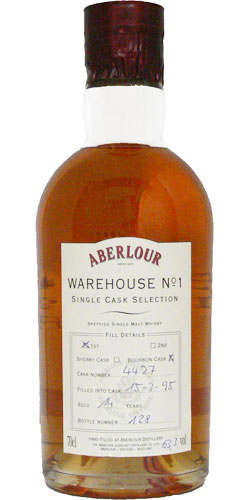 Aberlour 1995 Warehouse #1 Single Cask Selection #4427 63.3% 700ml