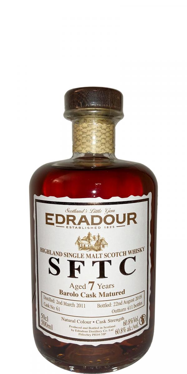 Edradour 2011 SFTC Barolo Cask Matured #61 Distillery Only 60.8% 500ml