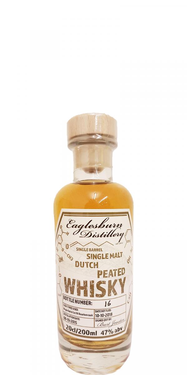 Eaglesburn 2015 Single Malt Dutch Peated Whisky 47% 200ml