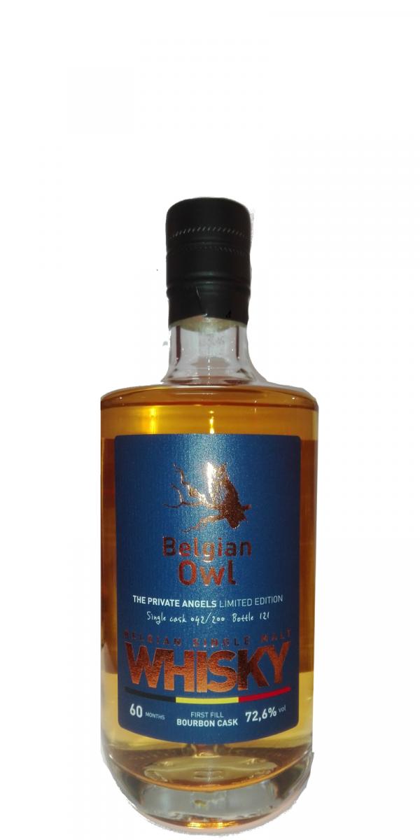 The Belgian Owl 60 months The Private Angels Limited Edition 1st Fill Bourbon Cask 042/200 72.6% 500ml