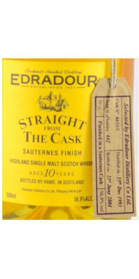 Edradour 1993 Straight From The Cask Sauternes Finish Sauternes Finish 04 11 1 04/11/1 56.9% 500ml