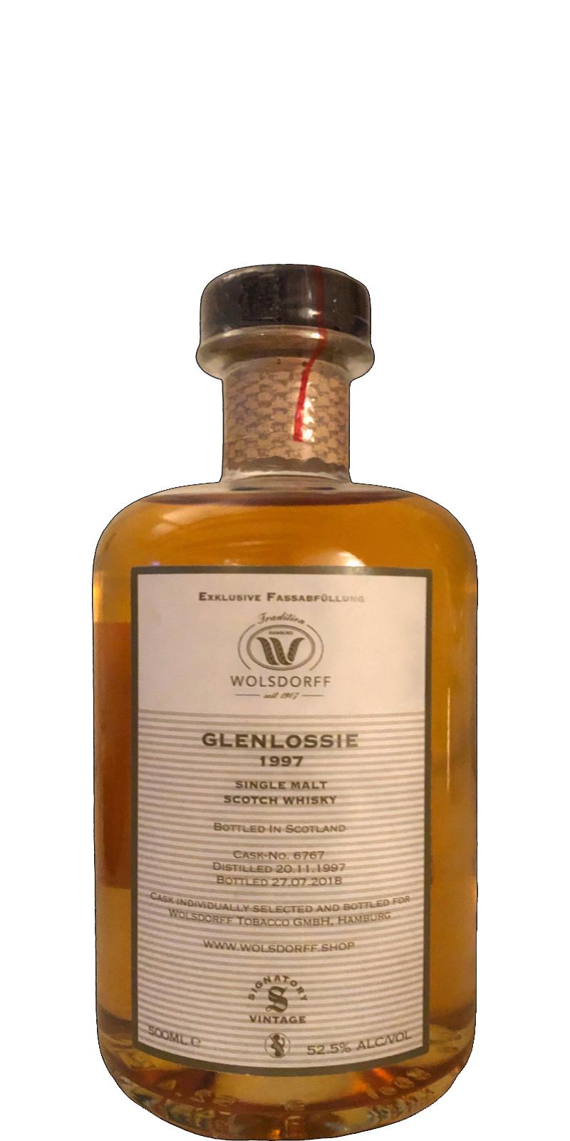 Glenlossie 1997 SV Wolsdorff Exklusive Fassabfullung #6767 52.5% 500ml