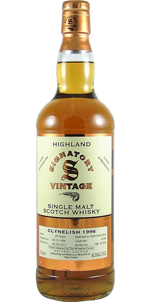 Clynelish 1996 SV Vintage Collection Cask Strength Refill Sherry Butt #8789 The Winebow Group 56.3% 750ml