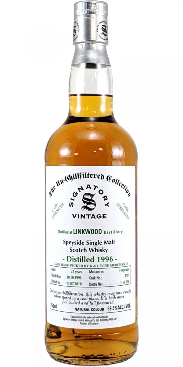 Linkwood 1996 SV The Un-Chillfiltered Collection #8717 K&L Wine Merchants 59.5% 750ml