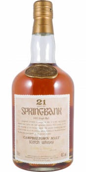 Springbank 21-year-old Hedley G Wright