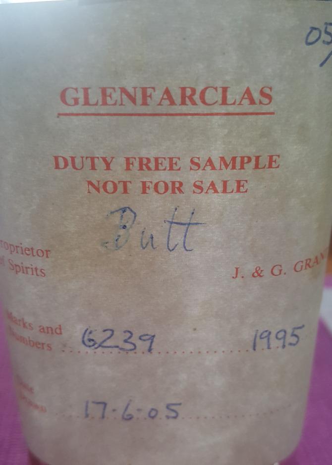 Glenfarclas 1995 Duty Paid Sample Butt 6239 61% 500ml