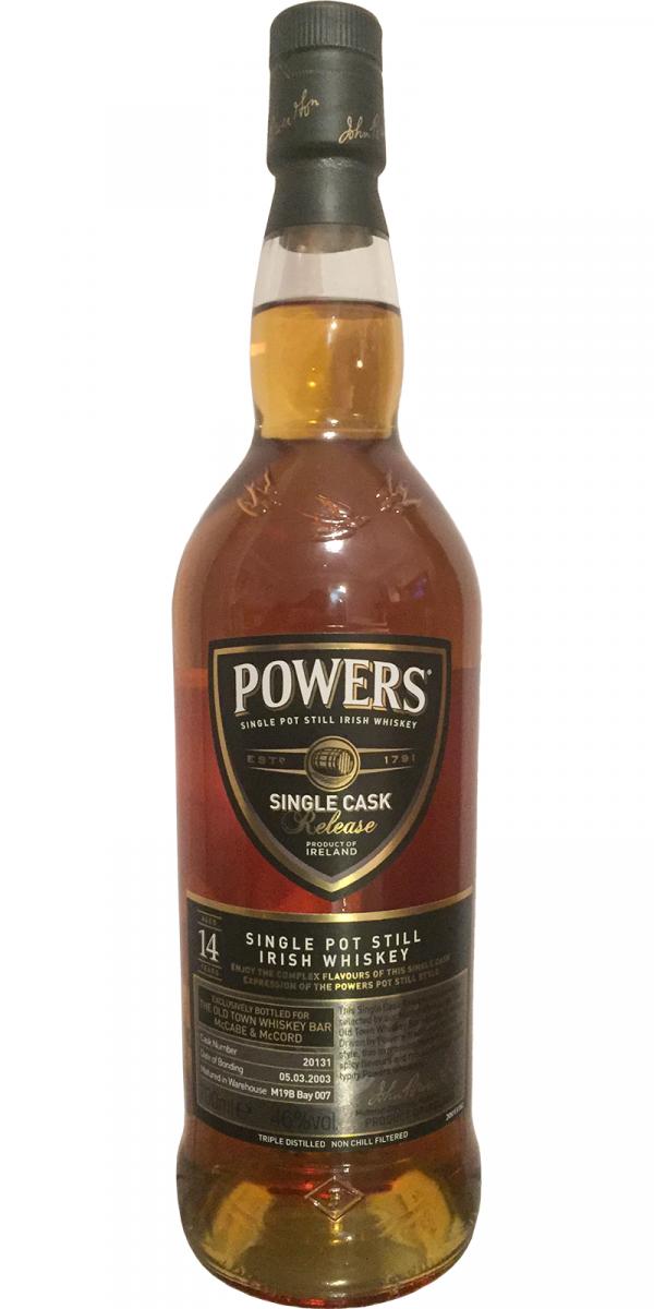Powers 2003 Single Cask Release #20131 The Old Town Whiskey Bar 46% 700ml