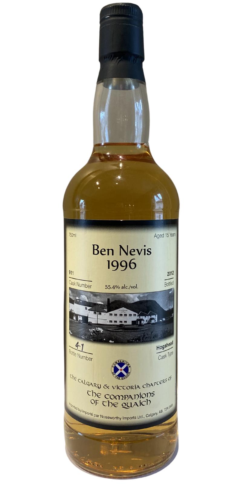 Ben Nevis 1996 #911 55.4% 750ml