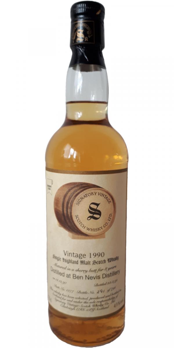 Ben Nevis 1990 SV Vintage Collection Sherry Butt #1377 43% 700ml