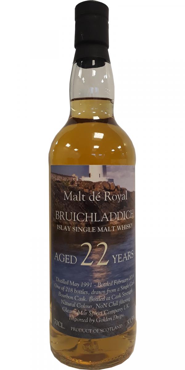 Bruichladdich 1991 GlMo Malt de Royal Bourbon Cask Golden Drops 53.5% 700ml