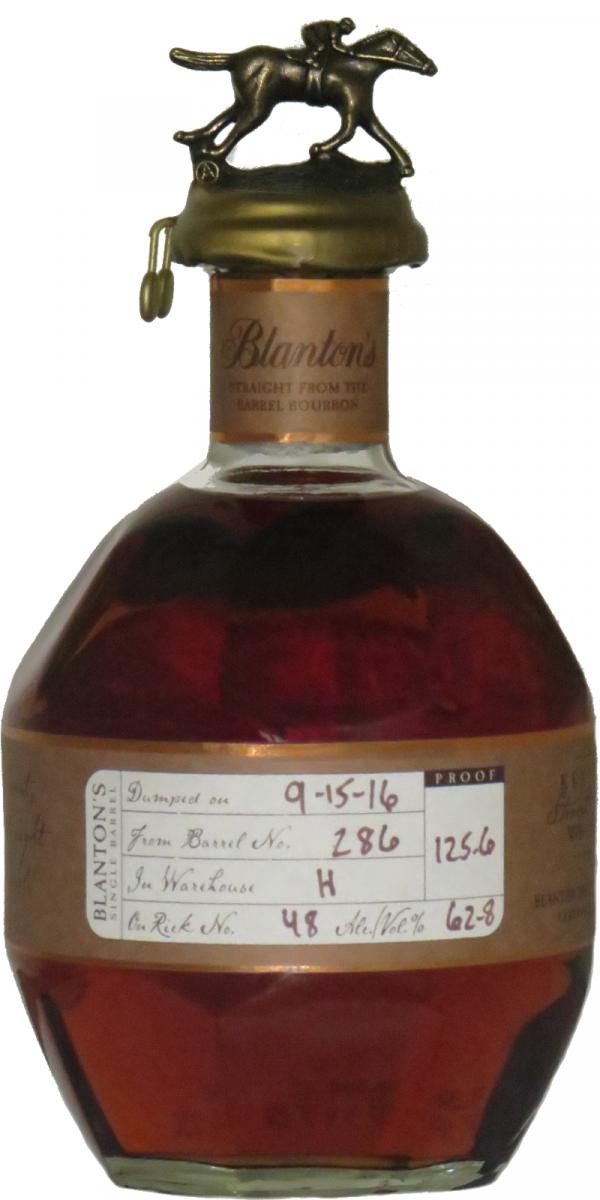 Blanton's Straight from the Barrel #4 Charred American White Oak Barrel 286 62.8% 700ml