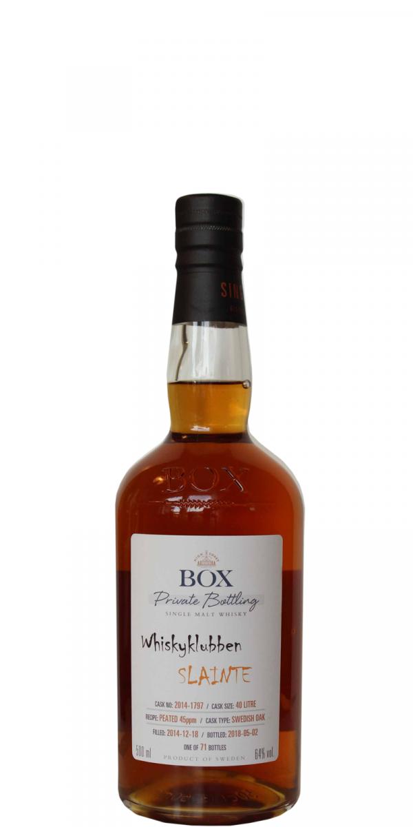 Box 2014 WSla Whiskyklubben Slainte Swedish Oak 2014-1797 64% 500ml