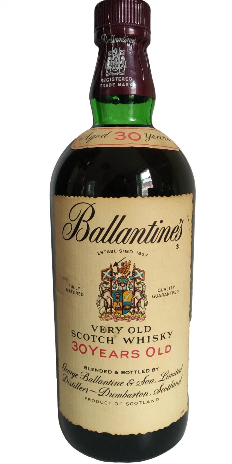 Ballantine's 30yo Very Old Scotch Whisky Oak Casks Bols-Import Neuss Rh 43% 750ml