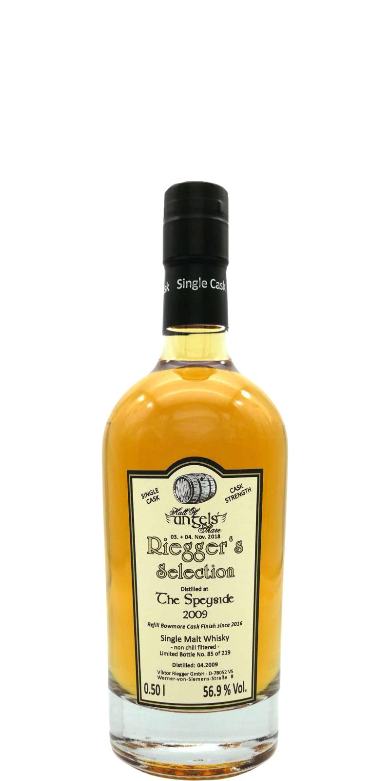 The Speyside 2009 RS Hall of Angels Share 56.9% 500ml