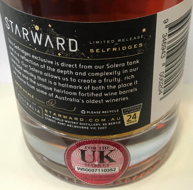 Starward Solera Reserve - Ratings and reviews - Whiskybase