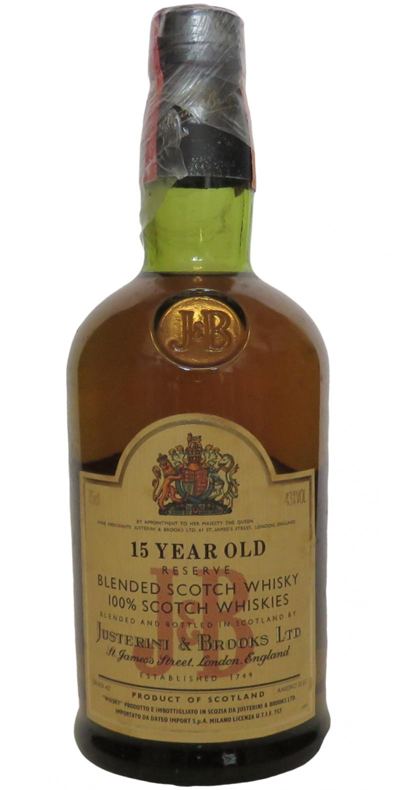 J&B Reserve Aged 15 Years