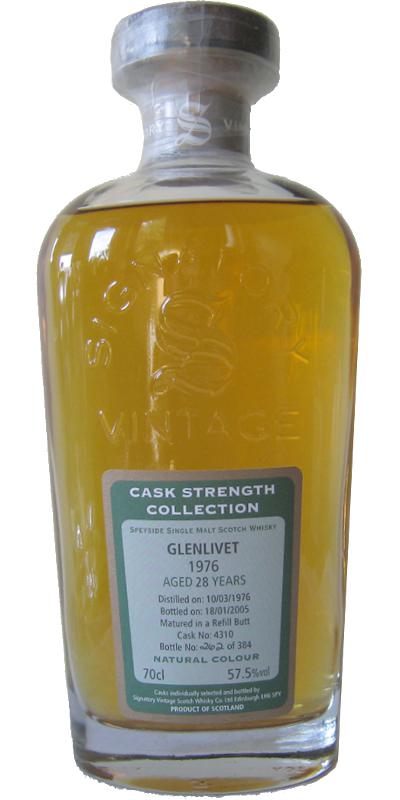 Glenlivet 1976 SV Cask Strength Collection Refill Butt #4310 57.5% 700ml