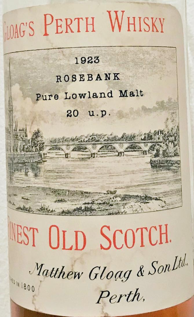 Gloag's Perth Whisky 1923 MG&S Pure Lowland Malt 80% 750ml