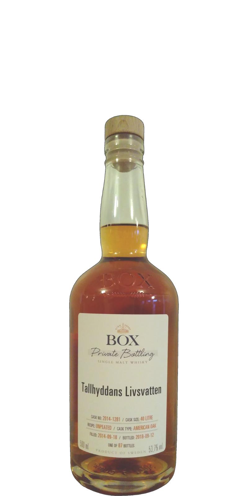 Box 2014 Private Bottling American Oak 2014-1281 53.7% 500ml