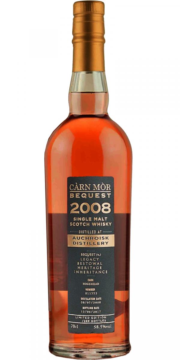 Auchroisk 2008 MMcK Carn Mor Bequest Wine Hogshead #811353 58.5% 700ml