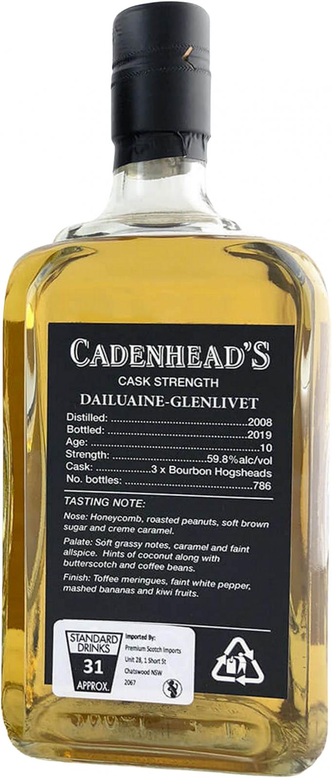 Dailuaine 2008 CA - Ratings and reviews - Whiskybase