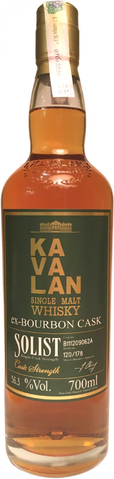Kavalan Solist ex-Bourbon Cask Ex-Bourbon B111209062A 56.3% 700ml