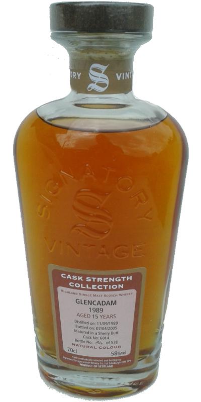 Glencadam 1989 SV Cask Strength Collection Sherry Butt #6014 58% 700ml