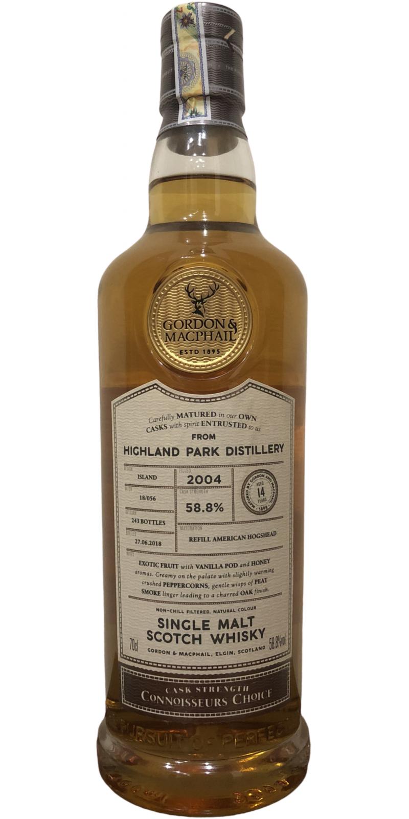 Highland Park 2004 GM Connoisseurs Choice Cask Strength Refill American Hogshead #3801 58.8% 700ml