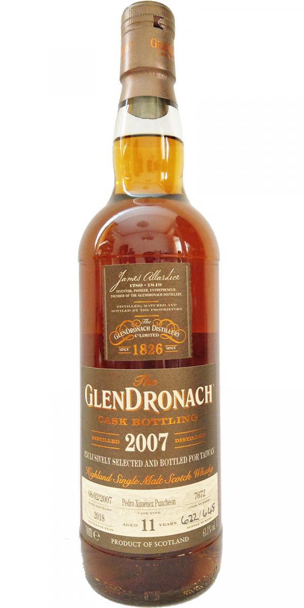 Glendronach 2007 Cask Bottling Pedro Ximenez Puncheon #7672 Taiwan Exclusive 61.1% 700ml