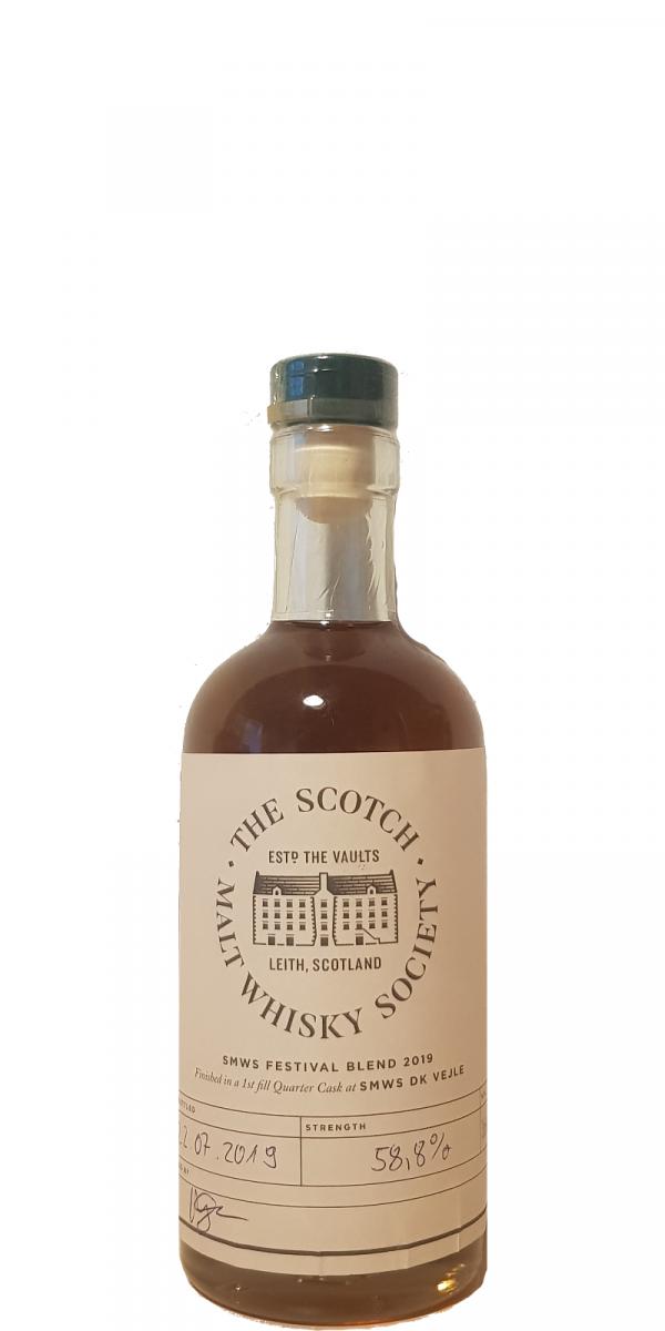 The Scotch Malt Whisky Society SMWS Festival Blend 2019 1st fill Quater Cask 58.8% 350ml