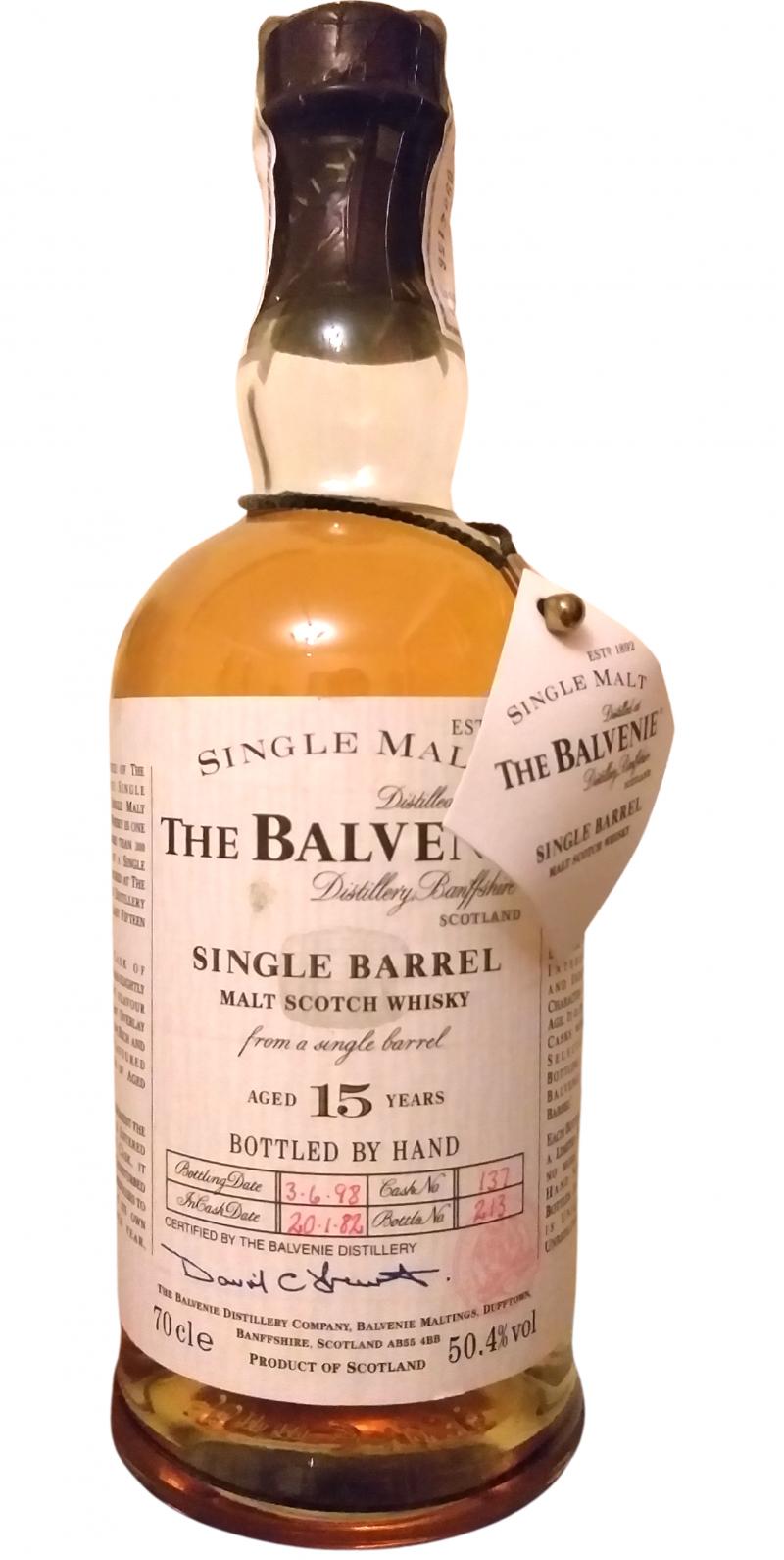 Balvenie 15yo Single Barrel #137 50.4% 700ml