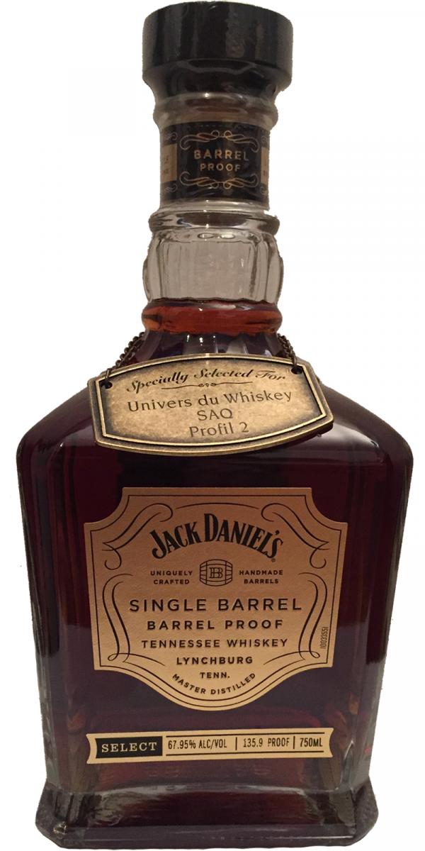 Jack Daniel's Single Barrel Barrel Proof 18-9890 Univers du Whiskey SAQ Profil 2 67.95% 750ml