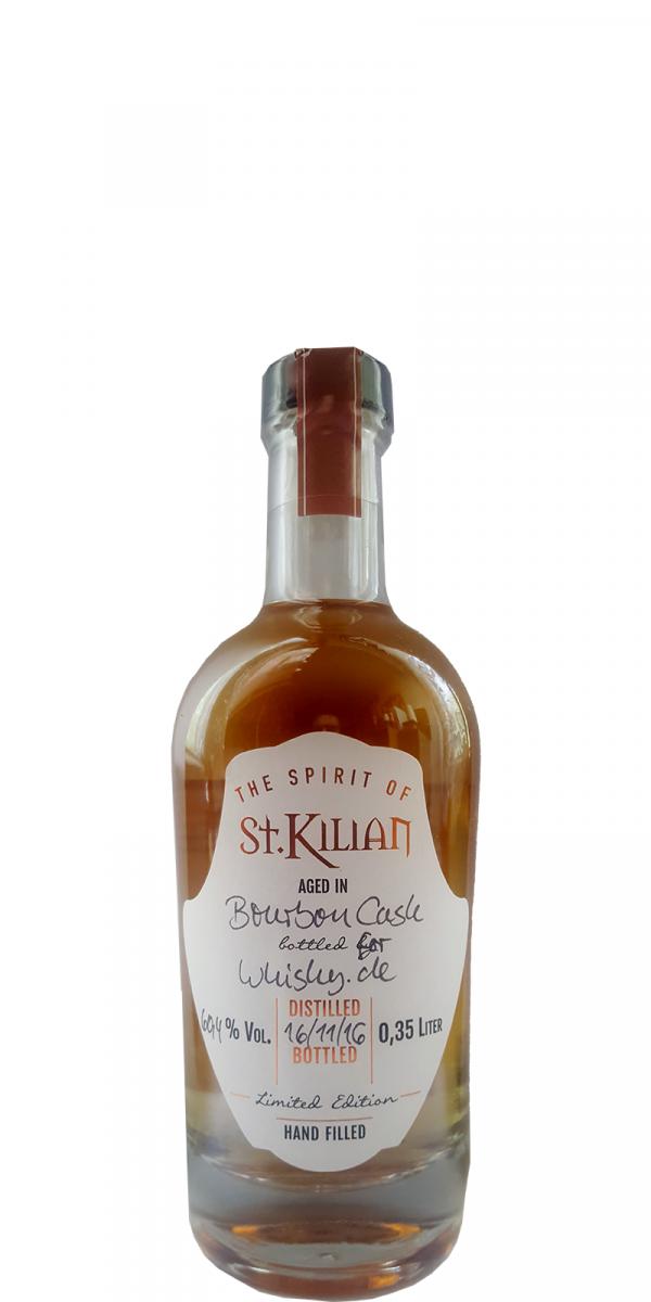 St. Kilian 2016 Bourbon Cask Hand Filled #1749 Whisky.de 60.4% 350ml