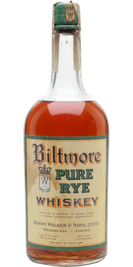 Biltmore Canada Pure Rye Whisky 50% 946ml