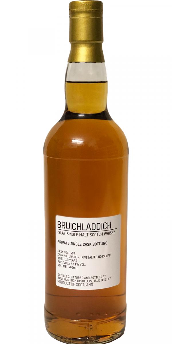 Bruichladdich 10yo Private Single Cask Bottling Rivesaltes Hogshead #1507 57.1% 700ml