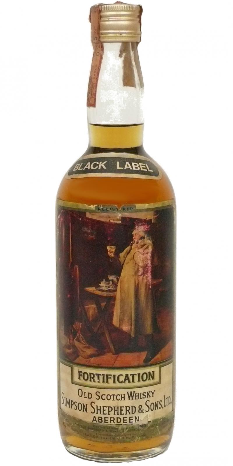 Fortification Black Label Old Scotch Whisky Salca Import Italy 43% 750ml
