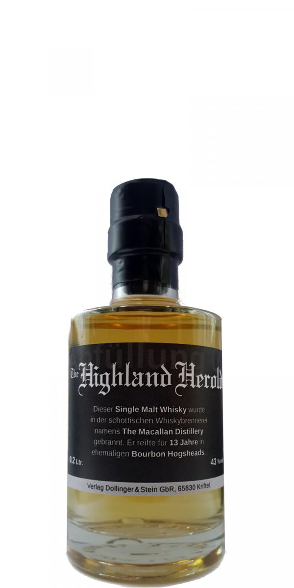 Macallan 13yo VDS The Highland Herold Bourbon Hogsheads 43% 200ml