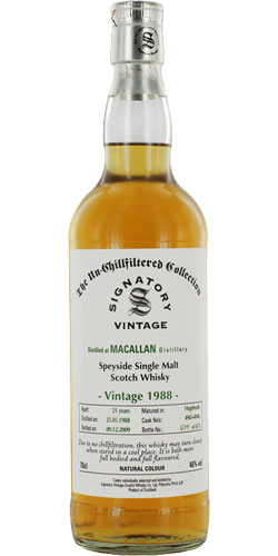 Macallan 1988 SV The Un-Chillfiltered Collection 46% 700ml